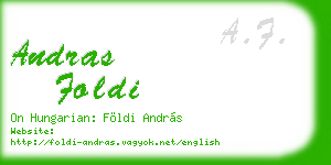 andras foldi business card