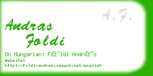 andras foldi business card
